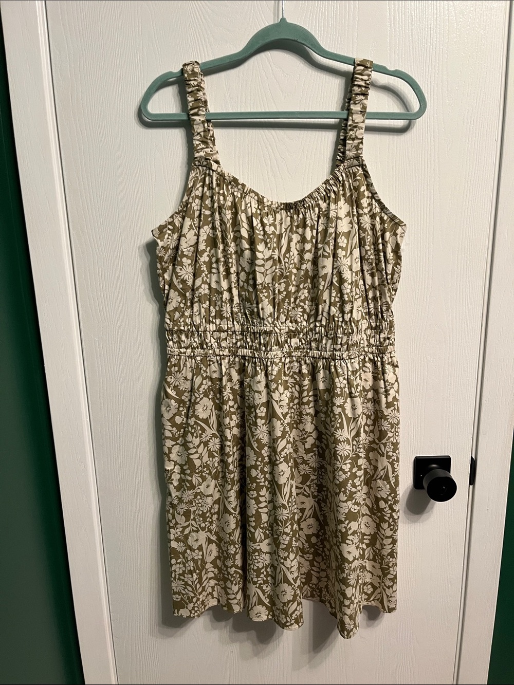 NWT Lane Bryant midi green and white dress. It is 97% cotton, size 14